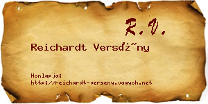 Reichardt Versény névjegykártya
